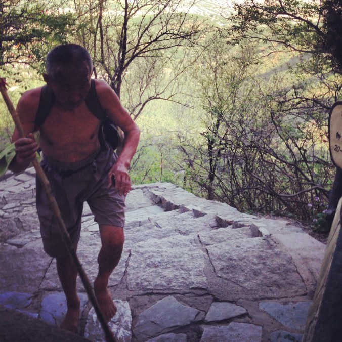 The man who passed me at the top of the mountain.