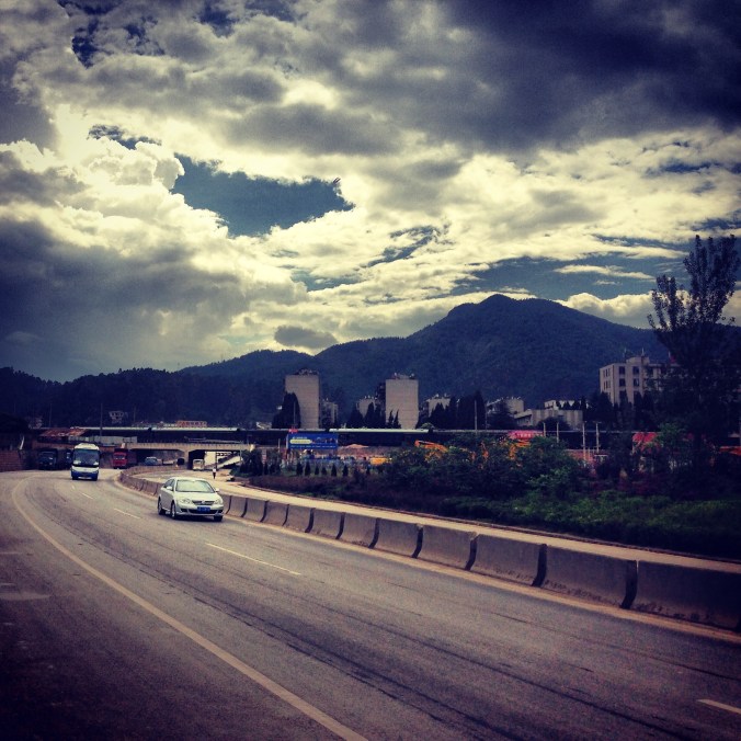 The final leg of the journey to Xishan mountain. Getting there took about an hour from the city center.