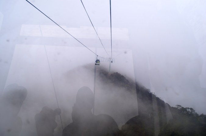 Going into the clouds. 