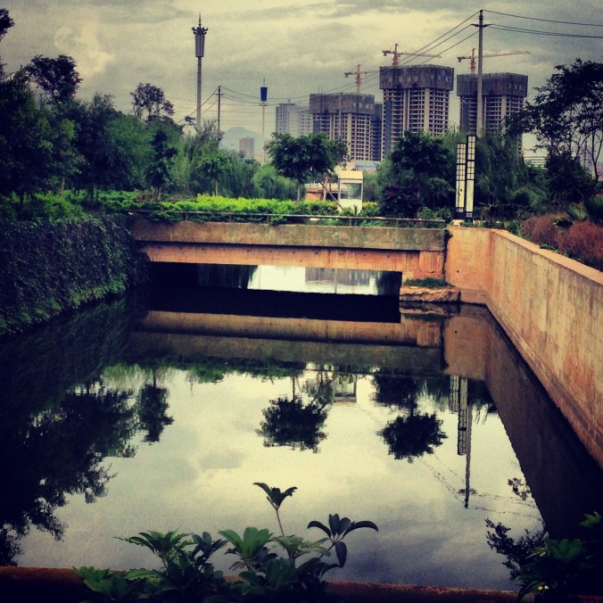 Kunming has beautiful mountains and clean air, compared to many of the cities I've been to in Eastern China. But there's also tremendous growth, with highrises being constructed throughout the city.