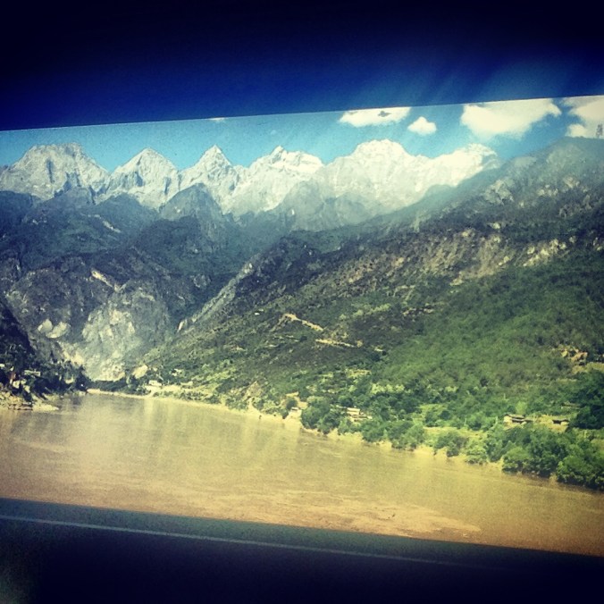 This is as close as I got to the Tiger Leaping Gorge, one of the world's deepest river canyons. I had planned to hike the gorge, but the trail was closed because of a landslide.  