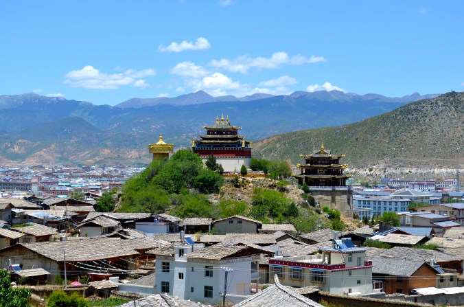 The ancient town of Dukezong, as it looked in June when I visited. 